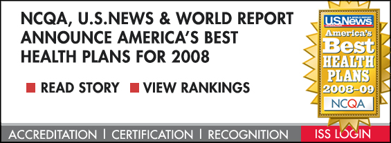 NCQA, U.S. News & World Report Announce America's Best Health Plans for 2008