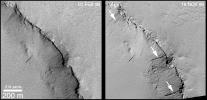 Recent Movements: New Landslides in Less than 1 Martian Year