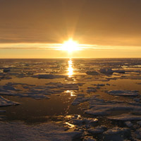 sunset over the Arctic