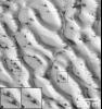 Defrosting Polar Dunes--Dark Spots and Wind Streaks