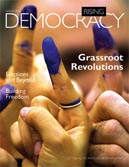 Cover of USAID publication 'Democracy Rising'