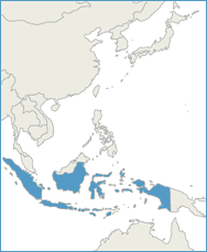 Map of Indonesia and surrounding region.