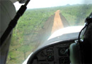 A pilot’s-eye view of the newly rehabilitated airstrip in Kurmuk.