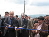 (From left:) Bajram Mulaku, Mayor of Vushtrri/Vucitrn, Michael Farbman, USAID/Kosovo Director and Ljubomir Djordjevic, Gracke/Grace Community Representative at the Grace Road Asphalting ribbon-cutting ceremony