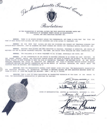 Proclamation of State of Massachusetts Resolution