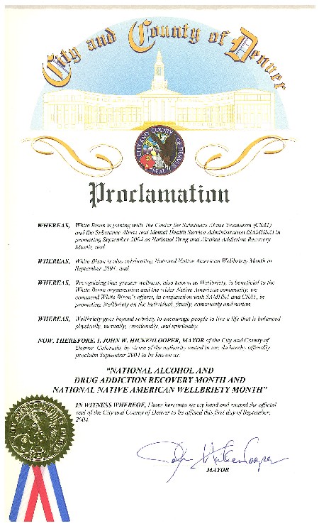 Proclamation for Denver, Colorado