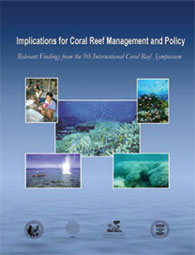 Front cover of coral reef report; link to access entire report