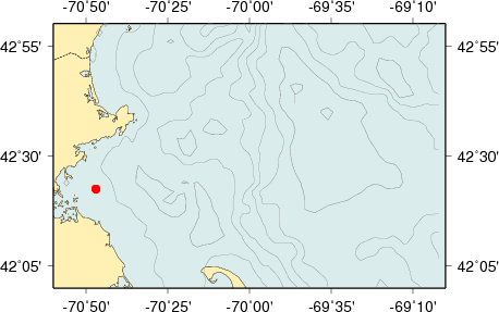 Map of field activity boundary.