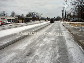 Sleet and/or freezing rain occurred in much of central and southern Arkansas early on 02/18/2006...with roads partially ice covered in Sherwood (Pulaski County). 