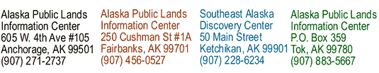 address bar for the Alaska public lands information Center