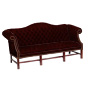 Queen's English Tufted 3-Place Sofa with Wood Frame