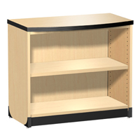 H3319BK2S - Harmony 33 in. W x 19 in. D Bow Top Two Shelf Bookcase