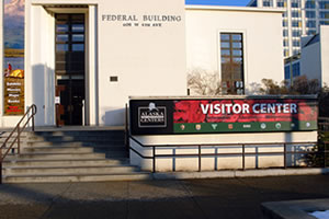 Anchorage visitor Center sign