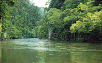 Photograph of USGS stream gaging station 700 feet downstream from Ocoee Powerhouse No. 2.