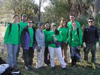 Theresa Fregoso and other volunteers at the New Orleans City Park