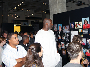NBA superstar Shaquille O'Neal visited the DEA Museum exhibit, Target America at the California Science Center in Los Angeles, California on Friday, October 24, 2008.