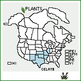 Distribution of Celtis laevigata Willd. var. texana Sarg.. . 