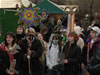 Carolers performing Malanka, the traditional New Year's skit, on Andriyvsky Uzviz