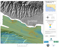 Color-coded backscatter values offshore Coal Oil Point.