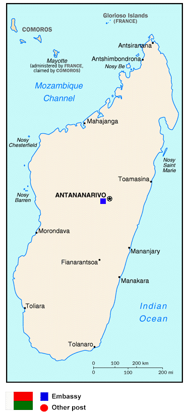 Map of Madagascar