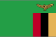 Zambia flag is green field with a panel of three vertical bands of red (hoist side), black, and orange below a soaring orange eagle, on the outer edge of the flag.