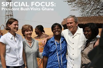 President Bush during his visit to Ghana.