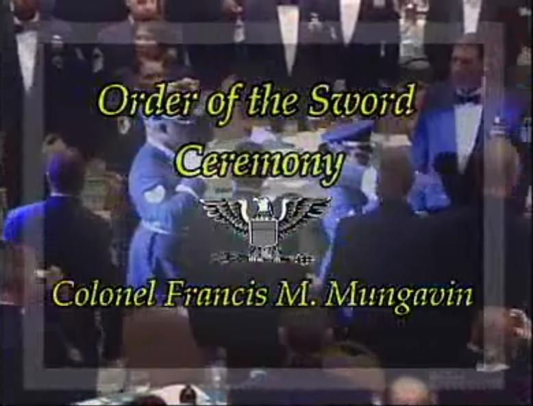 AFRC presents the Order of the Sword to Col. Francis Mungavin