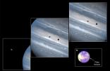 Hubble Clicks Images of Io Sweeping Across Jupiter