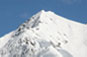 Large snow covered mountain.