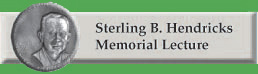 Logo: Sterling B. Hendricks Memorial Lecture
