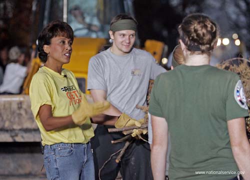 GOOD MORNING AMERICA - Robin Roberts joins a small army of volunteers who are helping to cleanup and rebuild Robin's hometown of Pass Christian, MS, which was 80% destroyed by Hurricane Katrina.