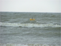 A wave measuring buoy was installed in the surf zone at Edgewater, Cleveland, Ohio.