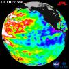 TOPEX/El Niño Watch - La Niña Conditions Likely to Prevail, October 10, 1999