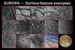 Various Landscapes and Features on Europa