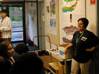 Claudia Flores gives a short lecture on the geology of Puerto Rico