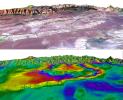 Shahdad, Southeast Iran, Radar Interferometry -- Silent Earthquake, Perspective View