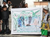 The USAID-supported campaign presented children's drawings about environmental protection