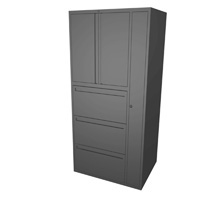 KIOSK3024RHCL - Opus 30 in. W Closed Bookshelf Right-Hand Door Kiosk