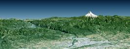 Portland, Mount Hood, & Columbia River Gorge, Oregon, Perspective View