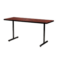 R03084MB1S - Rhythm 84 in. W x 30 in. D Round Leg Rectangular Table