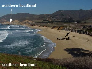 Looking north along Montara Beach