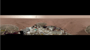 Full-Circle Color Panorama of Phoenix Lander Deck and Landing Site on Northern Mars, Animation