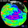 TOPEX El Niño/La Niña - Entire Pacific is out of Whack, April 7, 1999