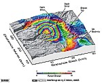 Graphic, InSAR Image, Three Sisters West Uplift, click to enlarge