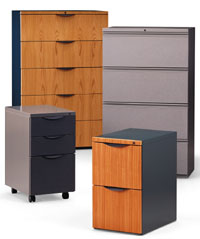 Opus Filing and Storage with Custom Wood Front Panels.