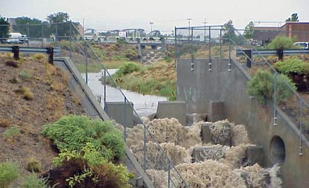 Stormwater runoff in the Albuquerque urban area.