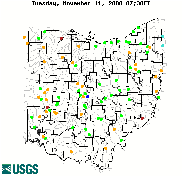 Real-time streamflow data for Ohio