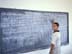 An Iraqi student inside a classroom in Baghdad.