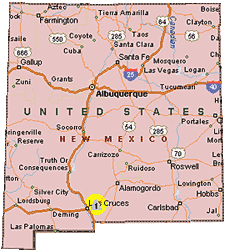 Map of New Mexico showing real-time ground-water sites.