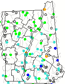 Small map of NH and VT with links to historical streamflow